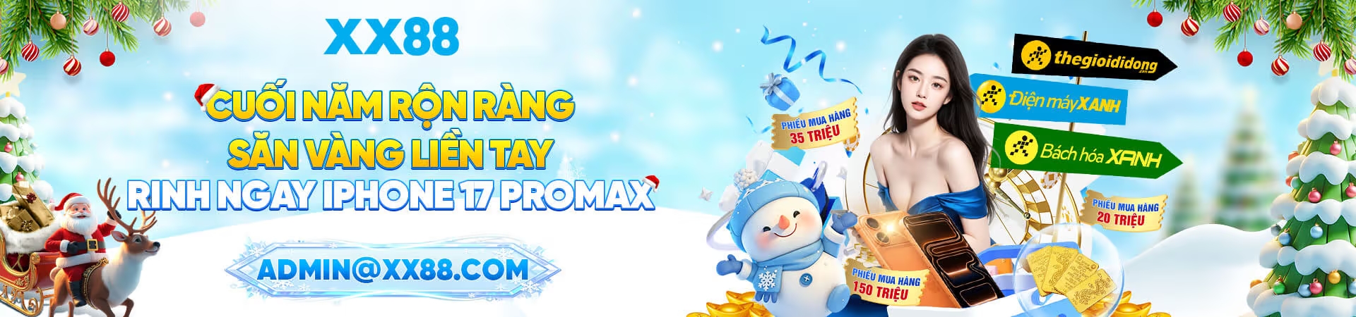 xx88 banner săn quà thưởng iphone 17 promax cuối năm